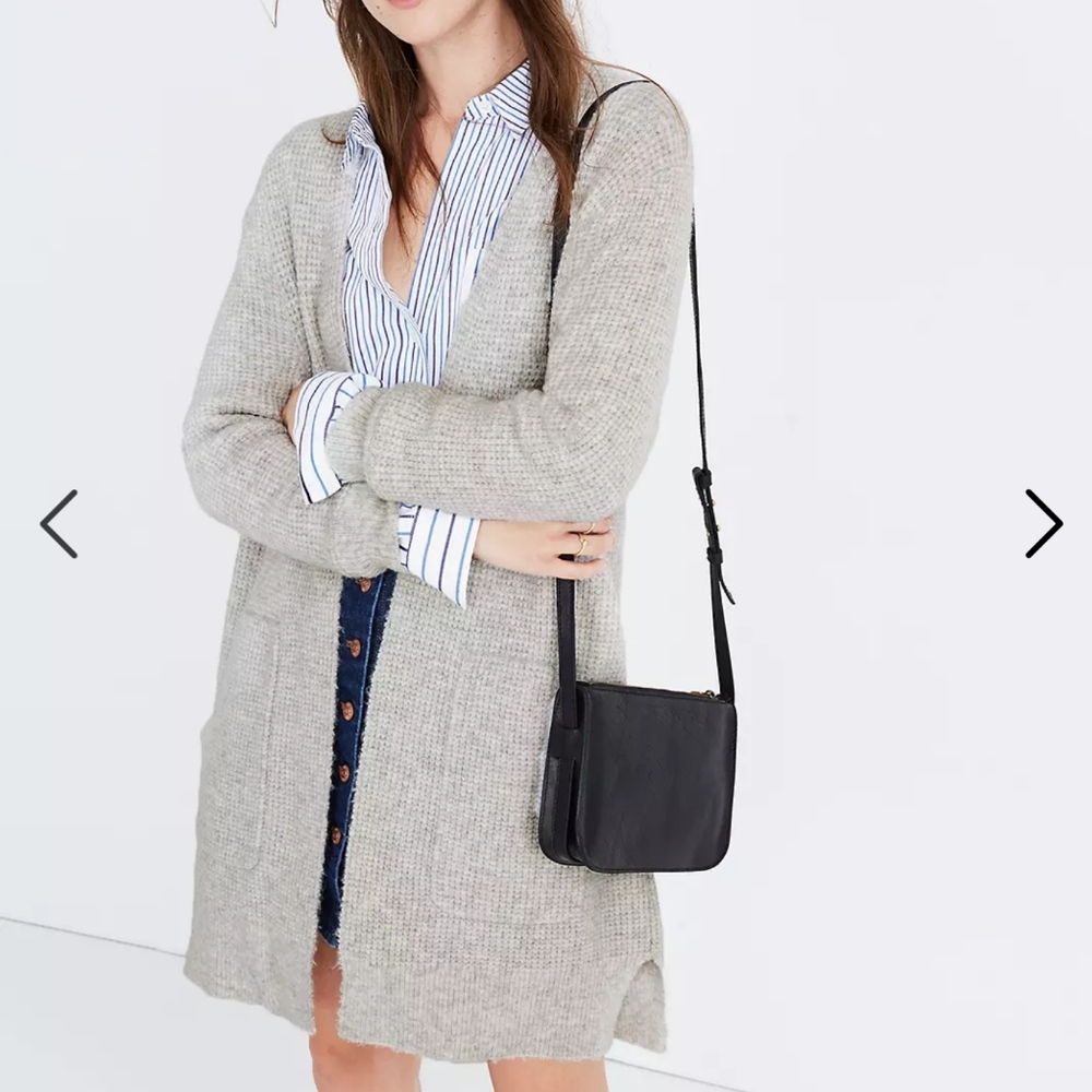 MADEWELL Wafflestitch Wool Cardigan Sweater